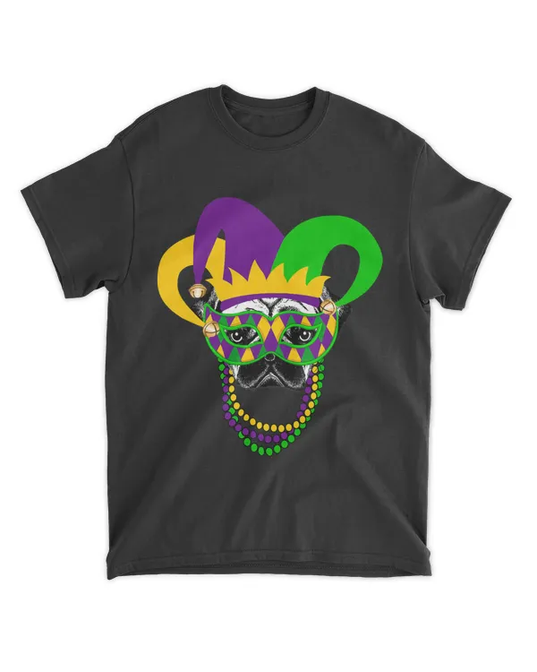 Mardi Gras Pug Dog 2Cute Mardi Gras Shirt