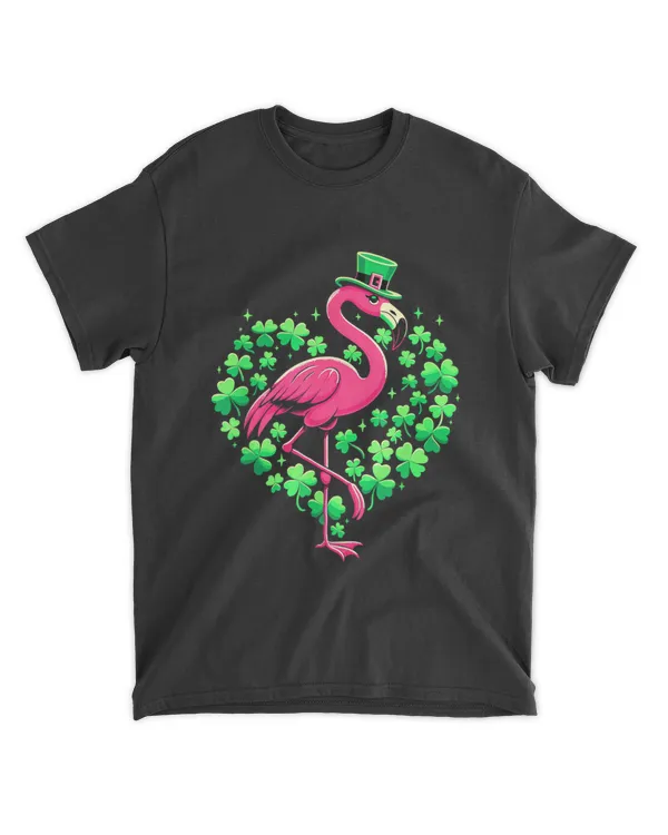 St Patricks Day Irish Flamingo T-Shirt