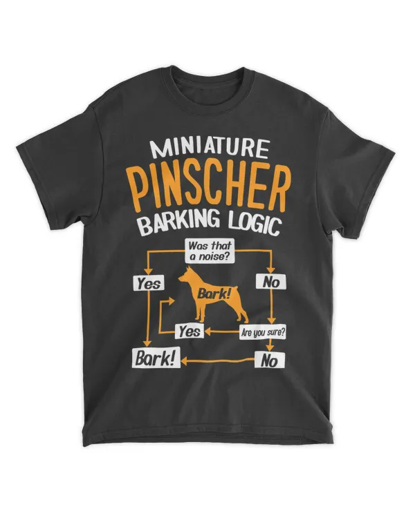 Miniature Pinscher Barking Logic Dog Lover T-Shirt