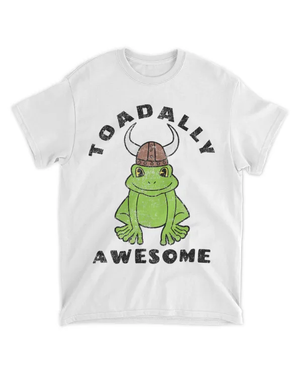 Toadally Awesome Viking Frog 2Vintage Toad Frog Pun
