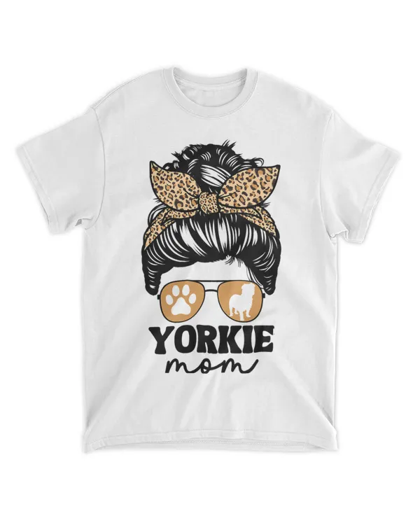 Yorkie Mom Messy Bun For Women Funny Yorkshire Terrier Dog
