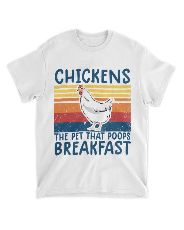 funny chicken tee shirt chicken the pet that poops breakfast