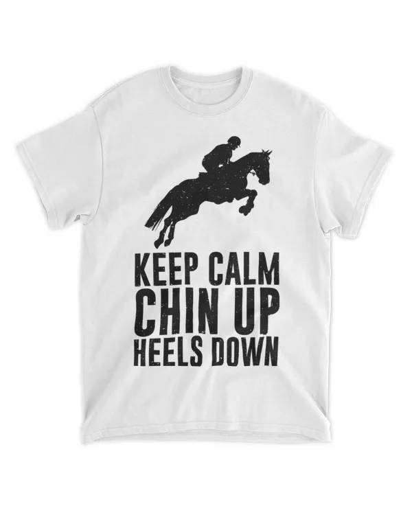 Funny Horseback Riding Gift Girls Cool Chin Up Heels Down 21