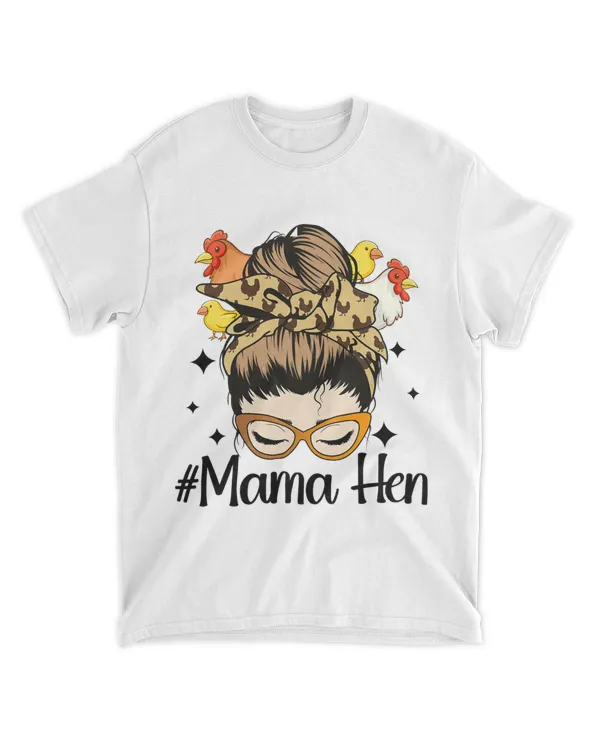 Funny Mama Hen Messy Bun Chicken Mom Mothers Day