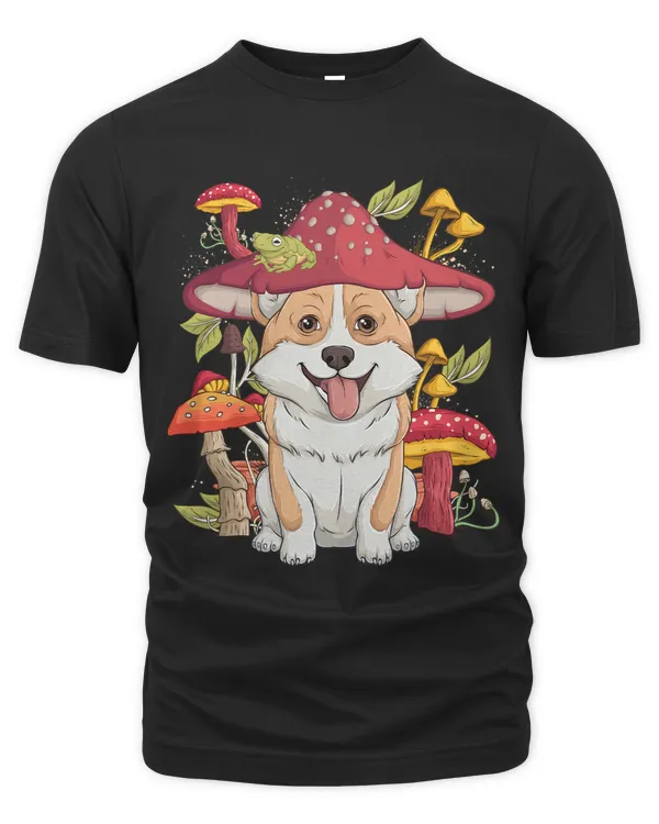 Corgi Dog Cottagecore frog Aesthetic Men Women Graphic