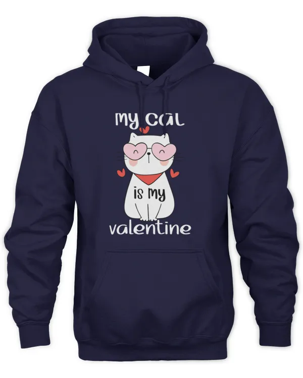 Valentine Day Cat My Cat Is My Valentine Cat Mom Heart Long Sleeve