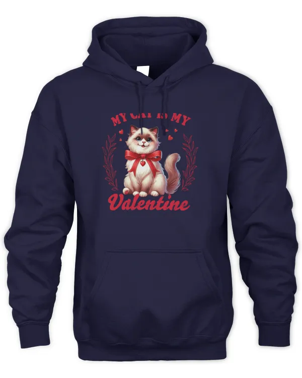 Valentine's Day Cat Lover Design Cat is My Valentine Long Sleeve