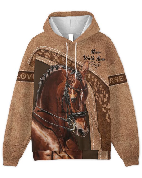 Never Walk Alone, Love Horse (All Over Print Shirt)