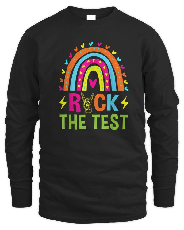Rock The Test Rainbow Testing Day Motivational Teacher Kids