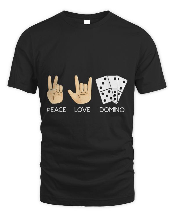 Peace Love Domino Hand Signs Dominoes Lover Domino Player