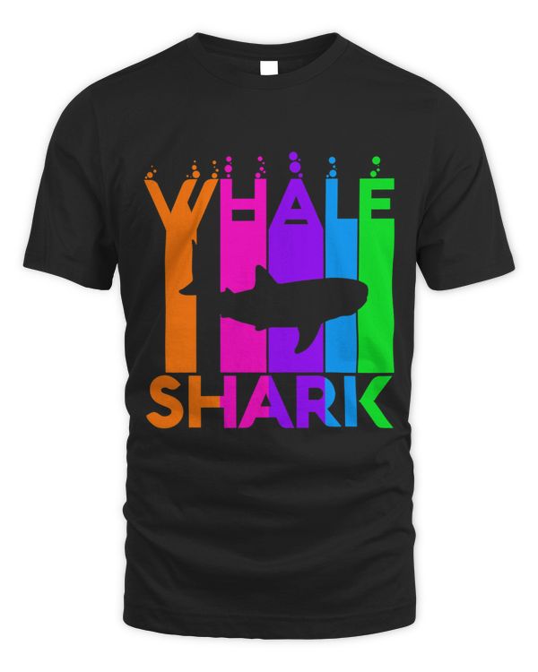 Whaleshark Animal Rainbow Bubble with Silhouette