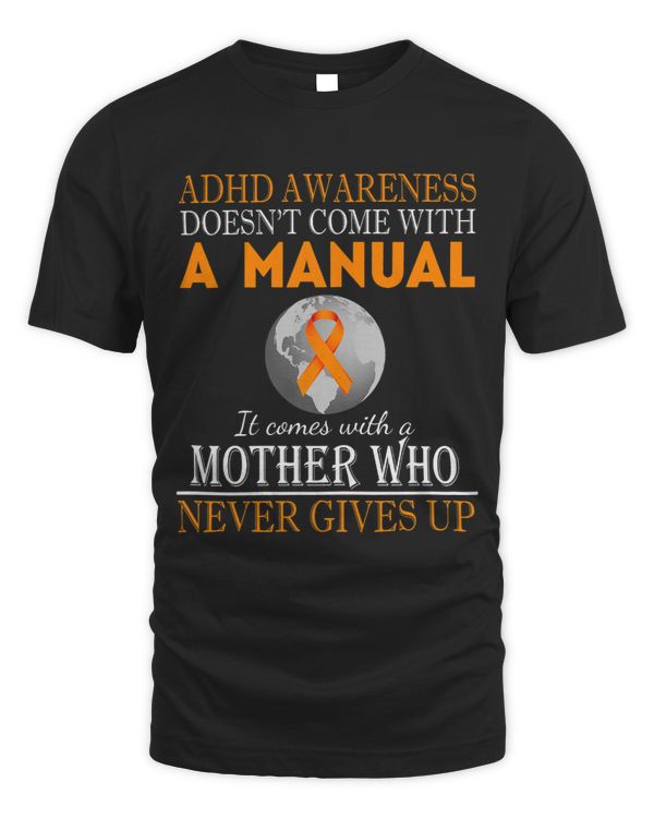 ADHD Awareness Womens ADHD Awareness T Shirt Never give up