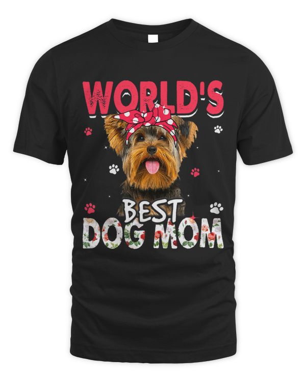 Womens Worlds Best Yorkshire Terrier Dog Mom Funny Mothers Day