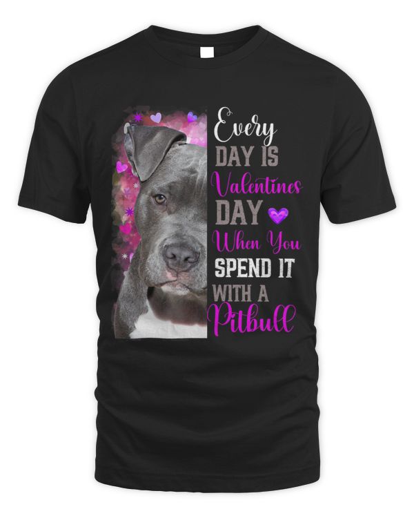 Womens Pitbull Mom Funny Valentines Day Dog Lovers Pink Bully Pitty