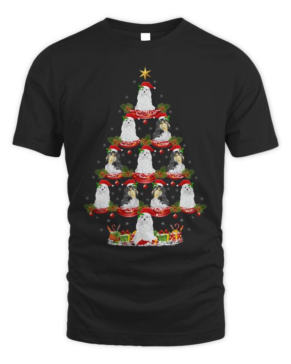 Xmas Holiday Funny Santa Shih Tzu Dog Christmas Tree