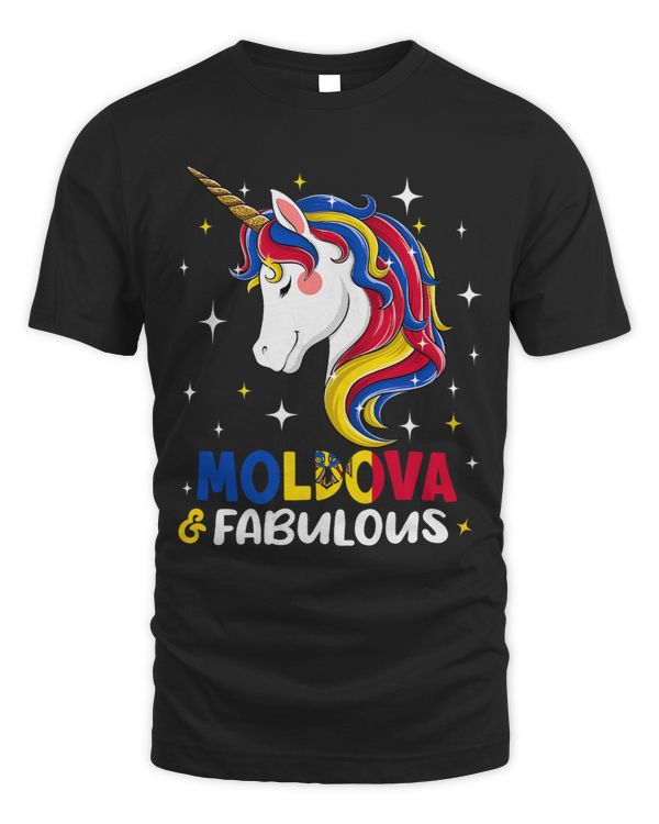 Womens Girl Moldovan Moldova Flag Unicorn Women