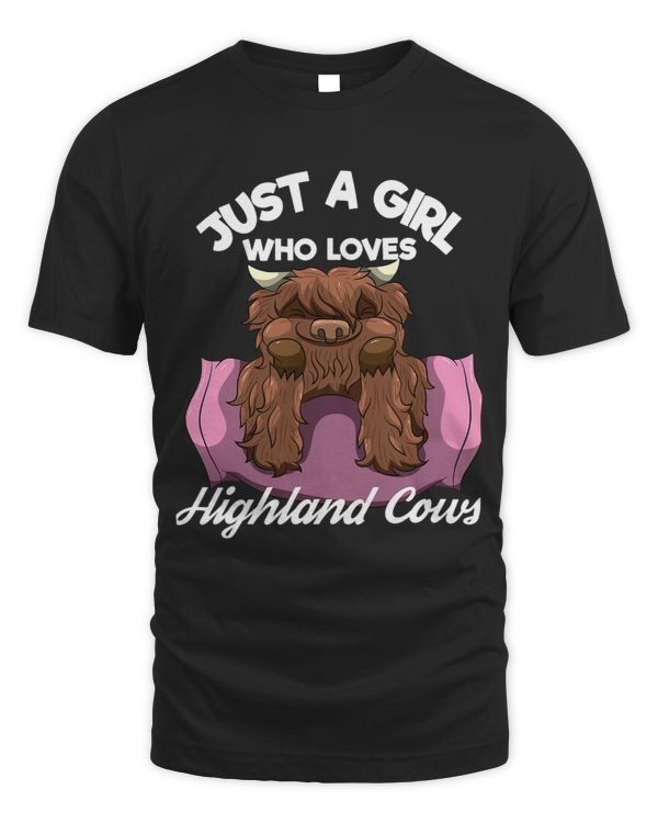 Just A Girl Who Loves Scottish Highland Cows Farmer Cowboy 3
