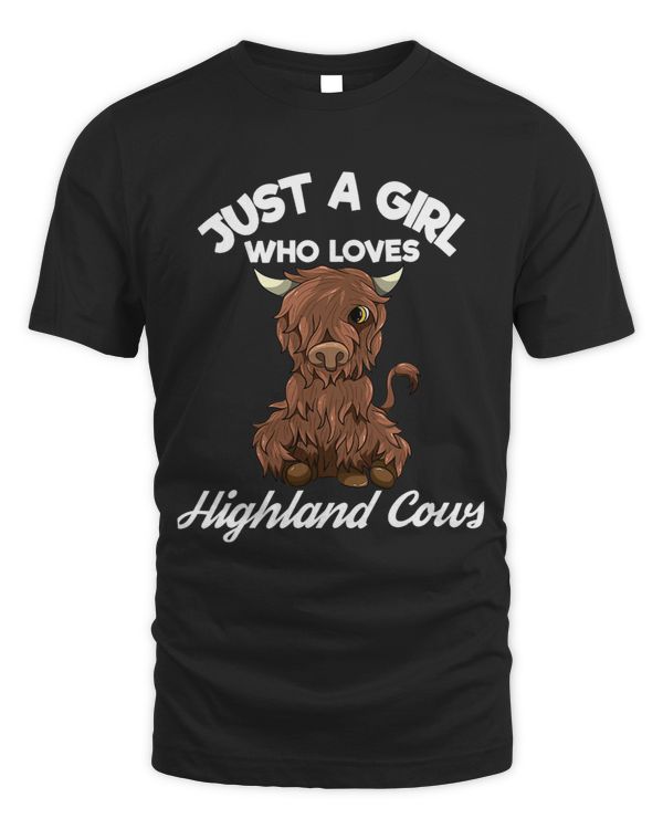 Just A Girl Who Loves Scottish Highland Cows Farmer Cowboy 4