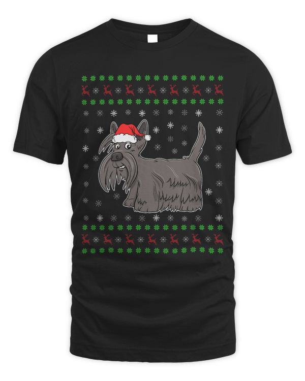 Xmas Scottish Terrier Dog Graphic Ugly Sweater Christmas