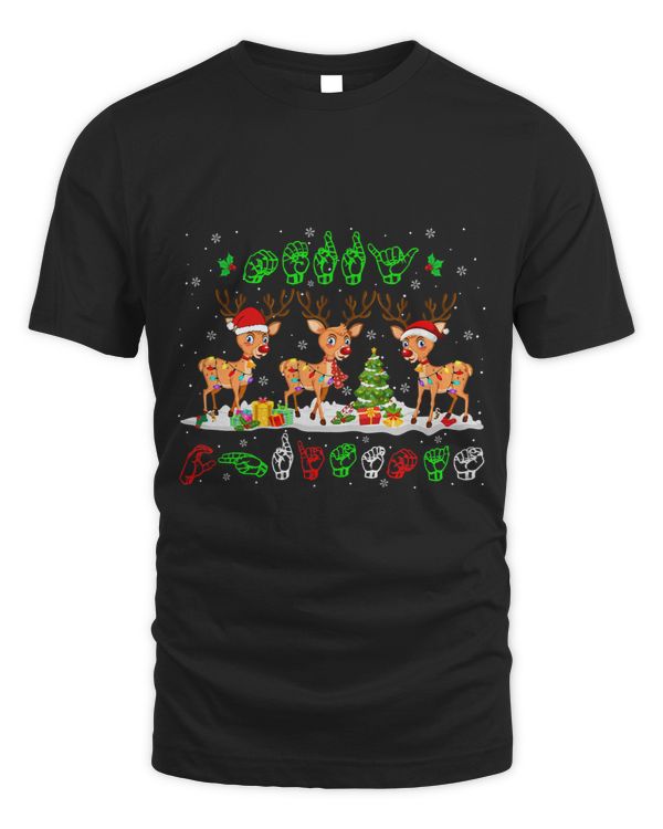 ASL Christmas Lights Merry Christmas Reindeer ASL Sign Language