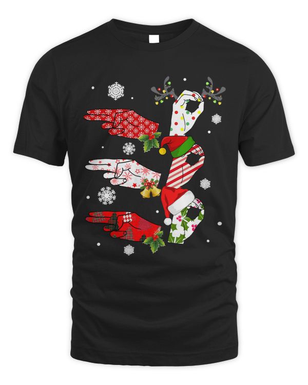 ASL Sign Language Light Christmas Funny Reindeer Santa Hat
