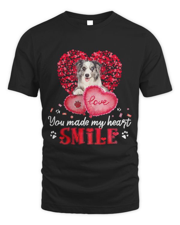 You Make My Heart Smile Blue Merle Collie With Heart