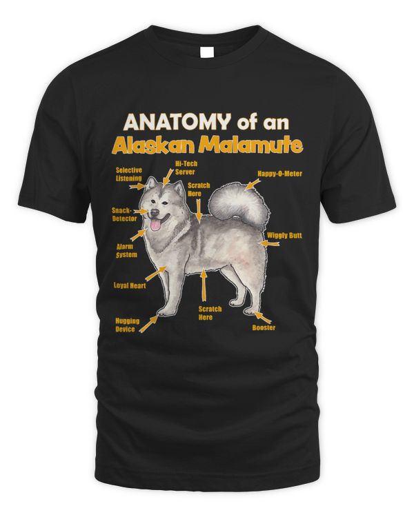 Funny anatomy of an Alaskan Malamute for him and her