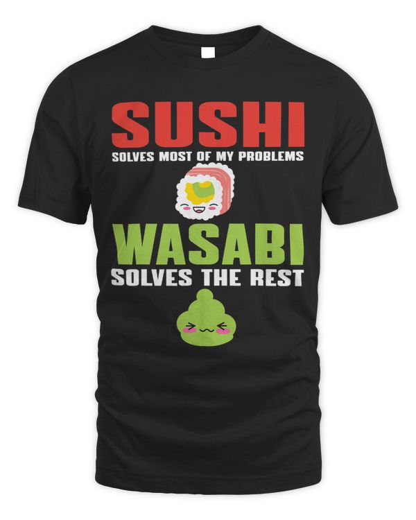 Funny Sushi And Wasabi Lover Qute Spicy Food Japan