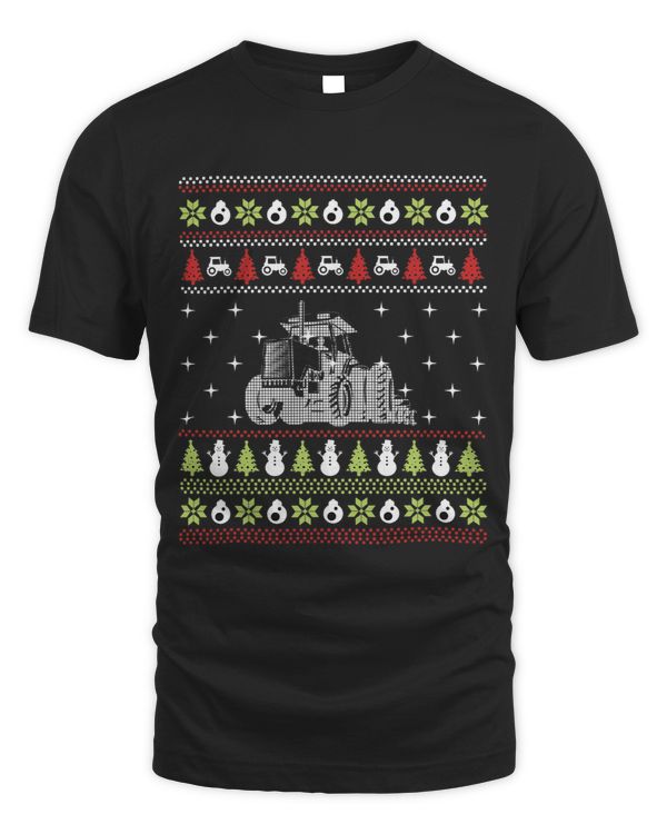 Farmer Ugly Christmas Sweater Tractor