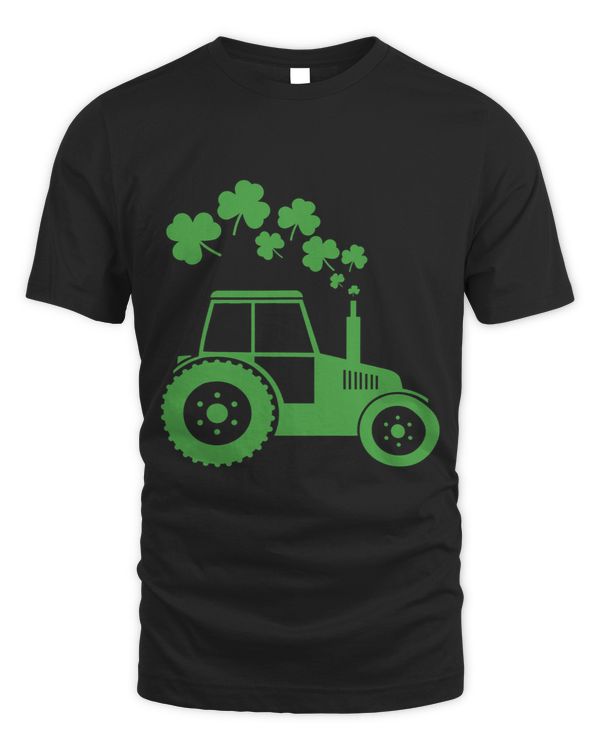 Funny Farm Tractor Shamrock Tractor St Patricks Day