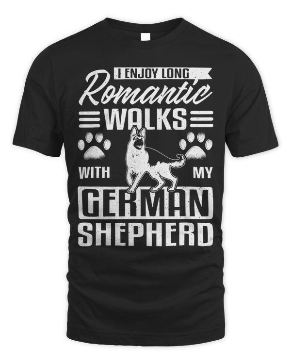 Long romantic walks with my german shepherd