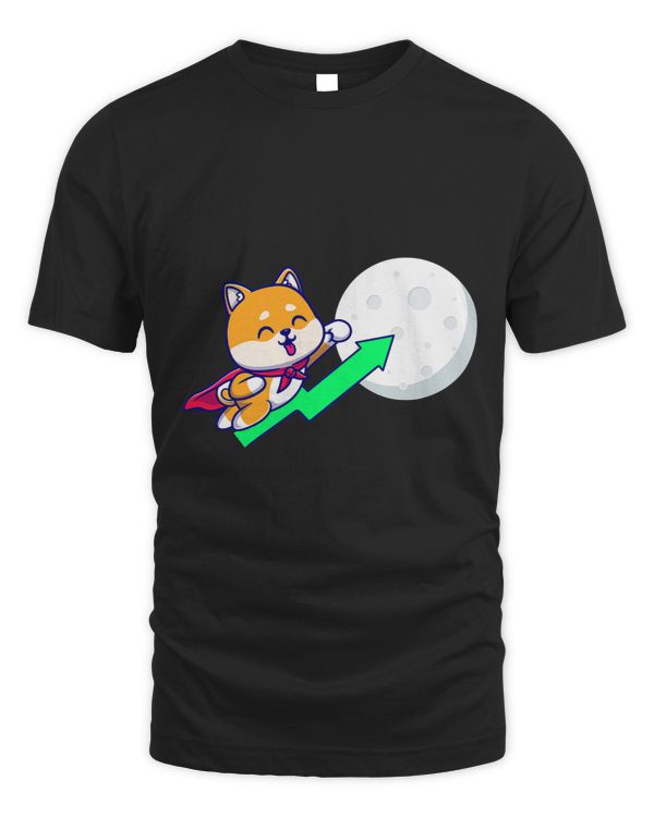 Cute Shiba Inu Dog Flying To The Moon