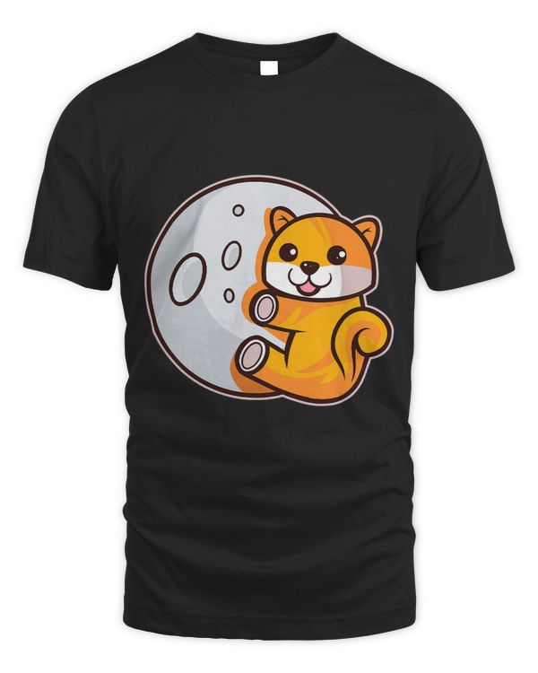 Cute shiba inu dog moon galaxy