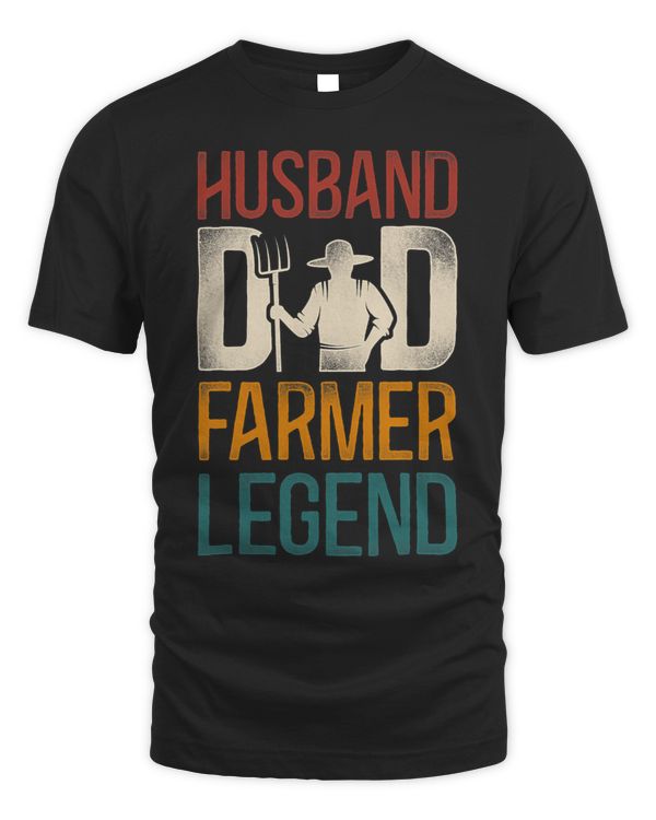 Farming Farmer Dad Father Tractor Vintage Retro Husband.