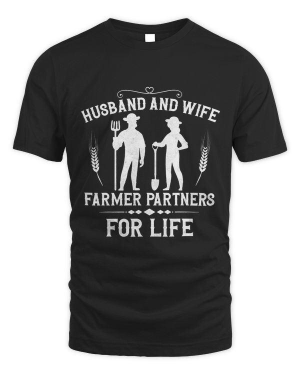 Farming Farmer Husband Wife Marriage Vintage Tractor Husband 1