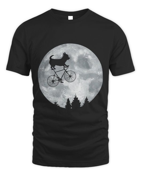CHIHUAHUA Riding Moon Bike Halloween Lunar Cycling