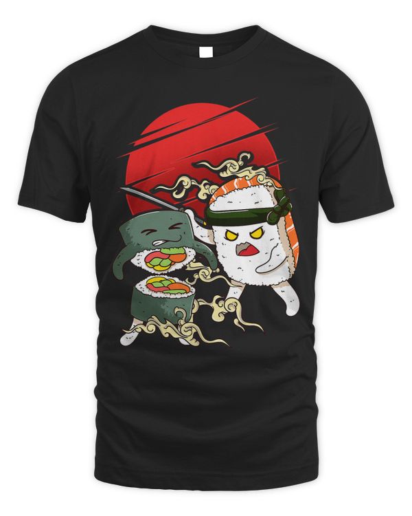 Funny Sushi Samurai Martial Arts Ninja Kawaii Japanese Sun