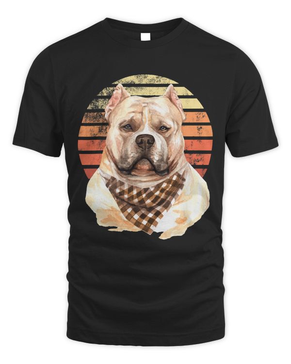 Amstaff Dog Retro Sun for Dog Lovers