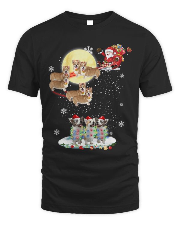 Funny Corgi Dog Reindeer Santa Claus Christmas Xmas Pajama