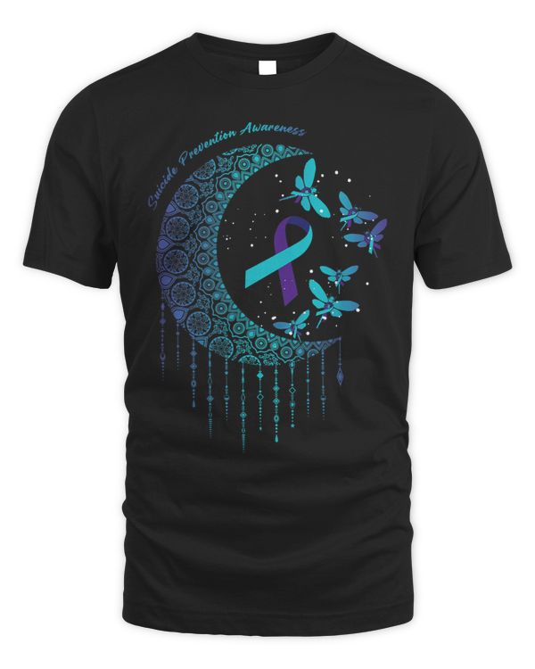 Funny Dragonfly With Henna Moon Suicide Prevention Awareness