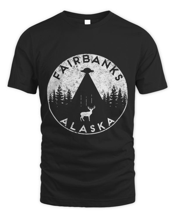 Funny Fairbanks Alaska Retro UFO Alien Spaceship SciFi Fan