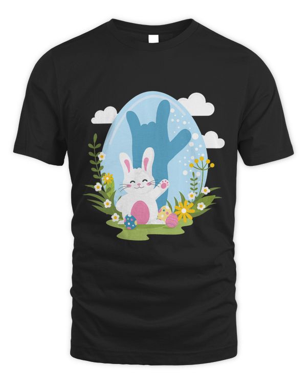 ASL Easter Bunny Reflection I Love You Hand Sign Language
