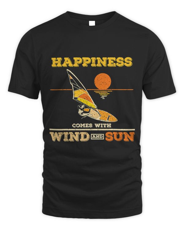 Happiness comes with sun and wind windsurfing