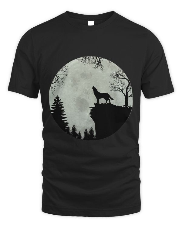 German Shepherd Dog Jault at Full Moon