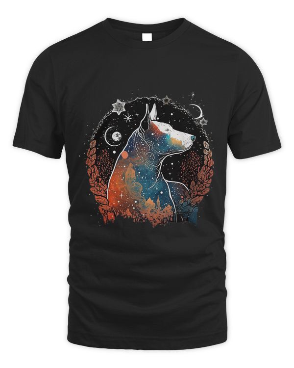 Bull Terrier Dog Yoga Stars Moon Zen Galaxy Splatter Paint
