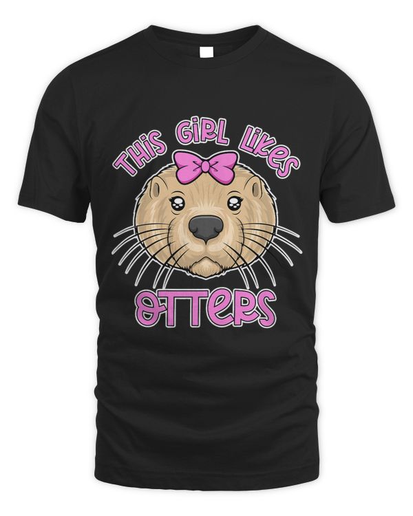 Girl Likes Otters Ironic Quote Sea Otter Wildlife Animal