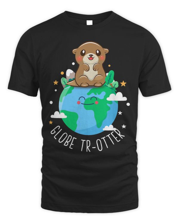 Globe Trotter Cute Wildlife Otter Animal Lover Cartoon