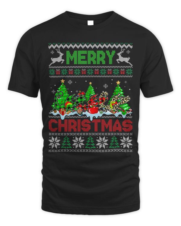 Funny Scorpion Green Red Plaid Leopard Merry Christmas