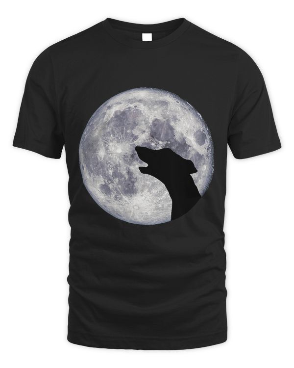 Greyhound Whippet Lurcher Howling or Rooing at the Moon