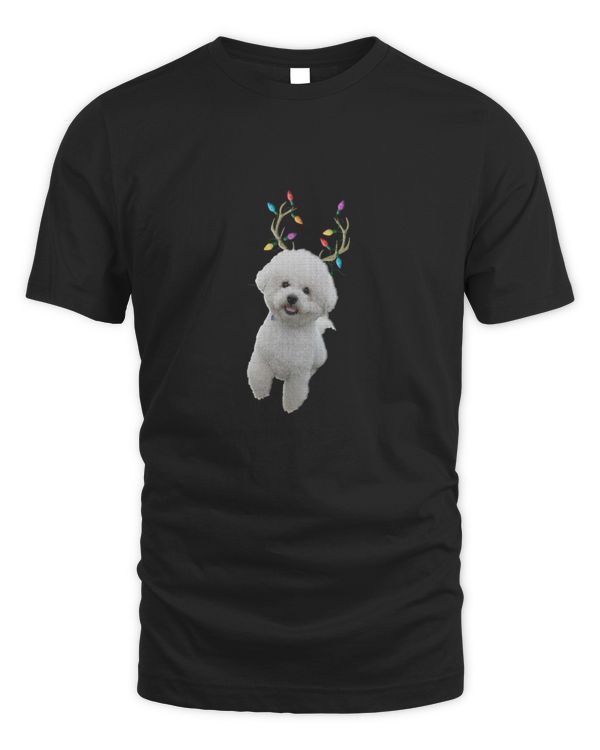 Bichon Frise Reindeer Christmas Dog V V